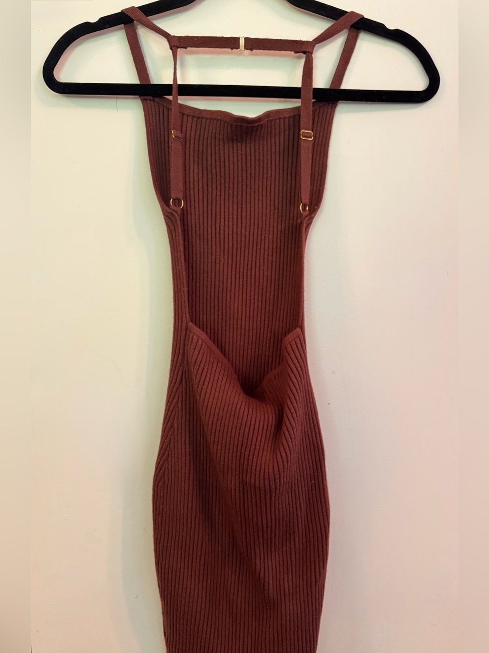 Fashion Nova Brown Ribbed Bodycon Mini Dress - Picture 6 of 6
